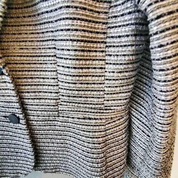 CALVIN Klein black white slub jacket Size 10 - Picture 7 of 14